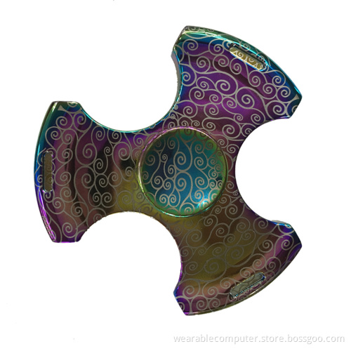 Tornado fidget hand spinner tri spinner triangle spinning top toys rainbow metal fidget spinner antistress finger gyro